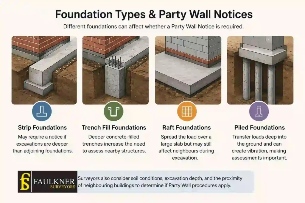 How Do Construction Methods Affect Party Wall Requirements? A Homeowner’s Guide 1 How Do Different Foundation Types Influence Party Wall Notices Croydon?